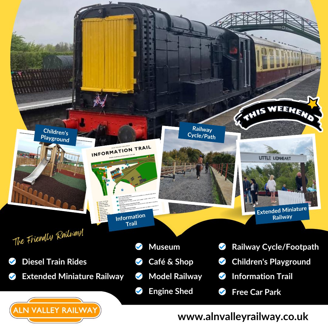 01 & 02 July 2023, our class 11 Diesel Electric Shunter No. 12088 'Shirley' is the rostered locomotive. 1st train departs Lionheart Station at 11am.
alnvalleyrailway.co.uk/tickets
We look forward to welcoming you!
#alnwick #diesel  #heritagerailway #railway #trainride #northumberland