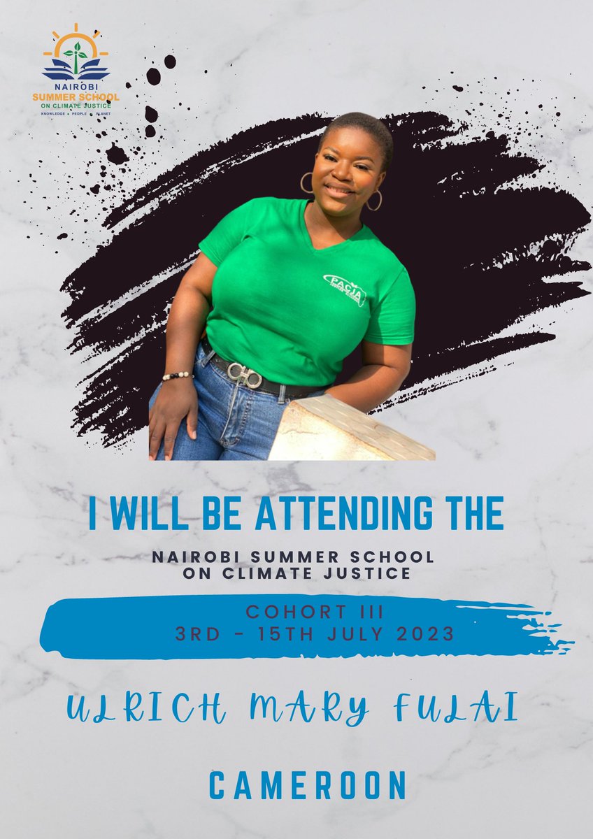 I am honored and excited as I will be attending the Nairobi summer school on climate justice cohort 3, looking forward to an exciting experience in Kenya 🇰🇪 #YouthShiftingNarratives #NSSCJ3 #ClimateAction #ClimateConnect #Ideas4Change #ShapingtheFuture