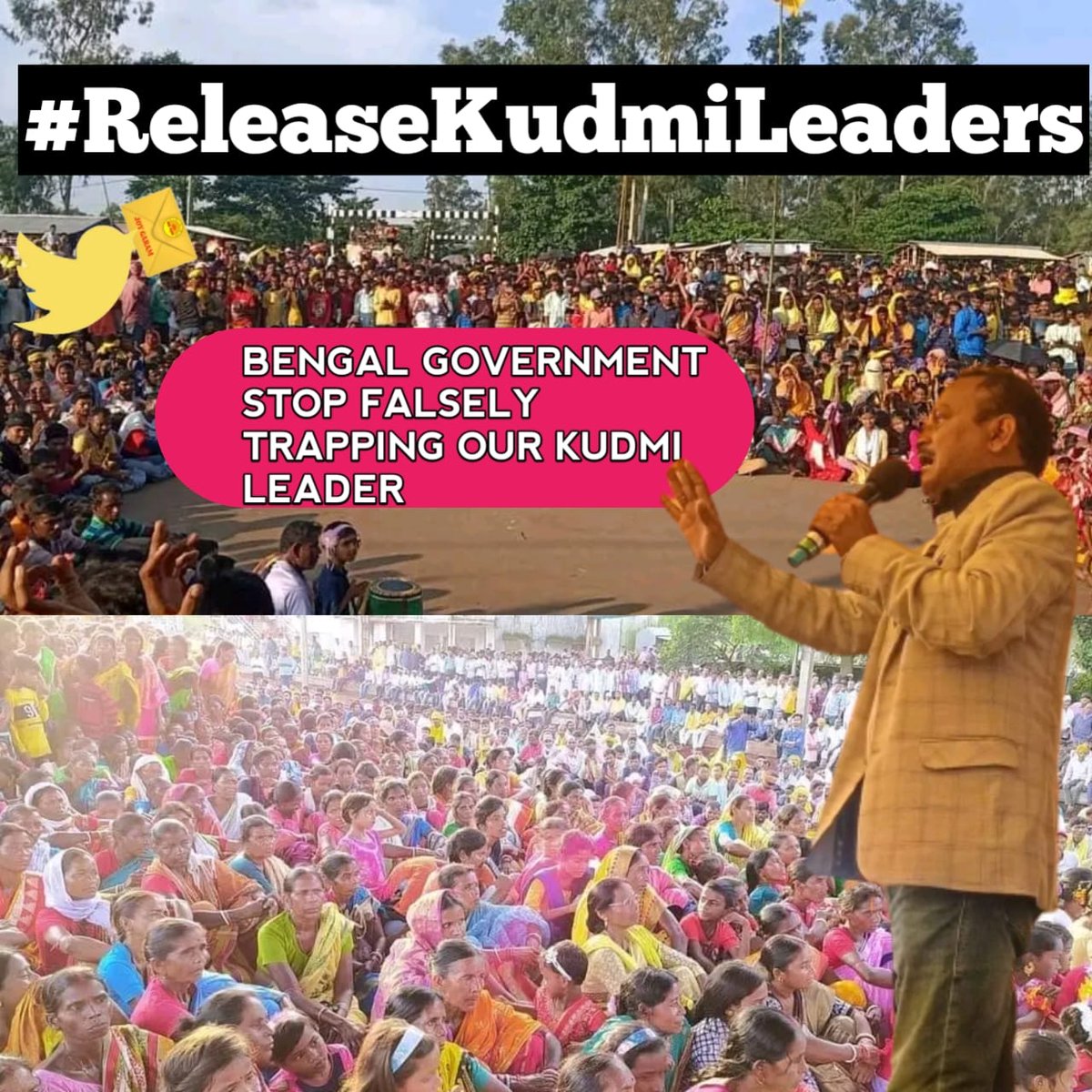 SabyaMahato3's tweet photo. #ReleaseKudmiLeaders 
@AITCofficial 
@MamataOfficial https://t.co/C9X0EVU8sW