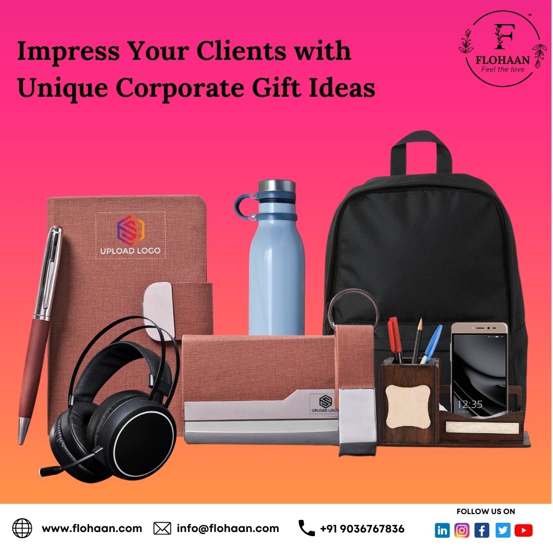 🎁 Stand out from the crowd and leave a lasting impression on your clients with our unique corporate gift ideas. ✨ 

#Flohaan #FlohaanGifts #FlohaanCorporateGifts #ImpressYourClients #CorporateGiftIdeas #UniqueGifts