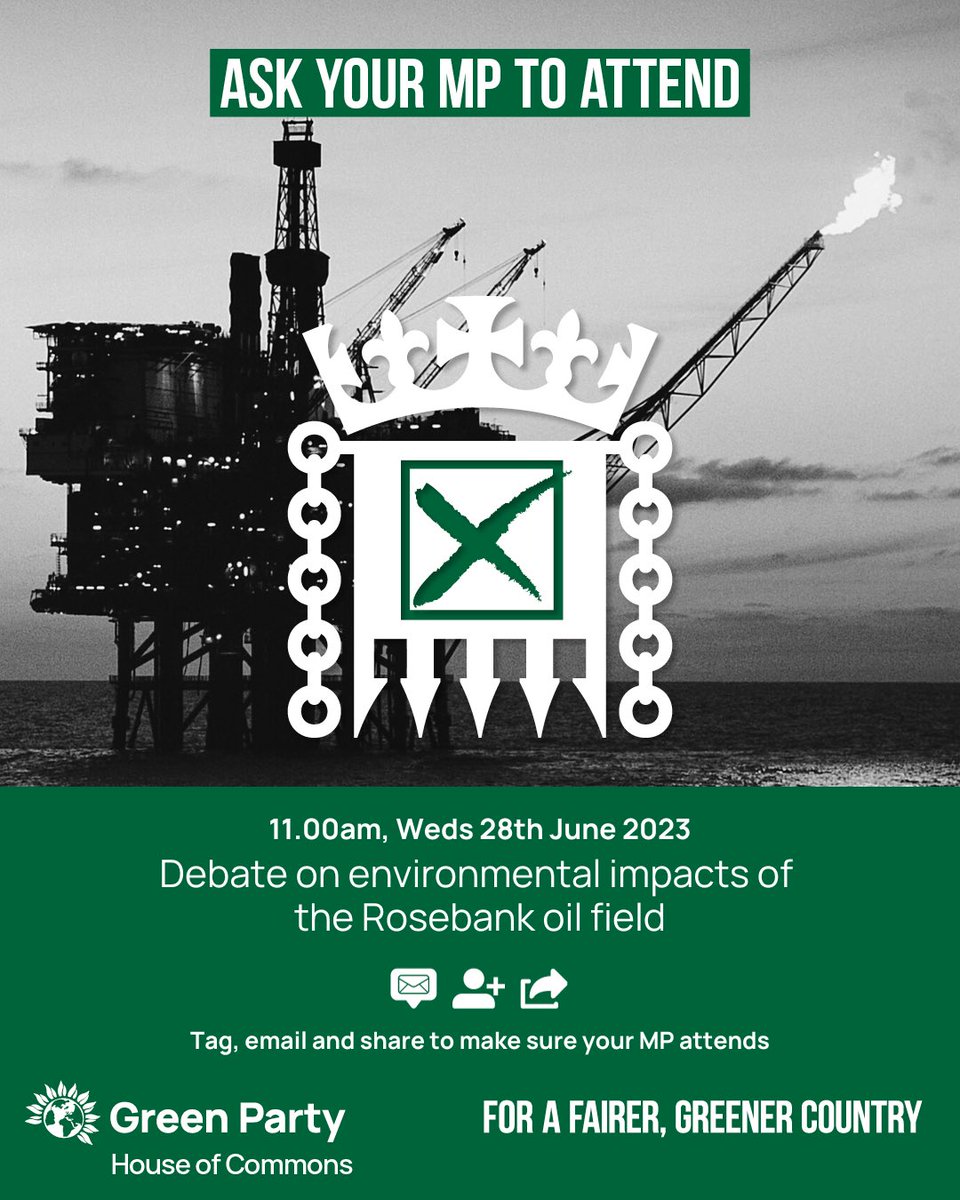 🚨TOMORROW🚨 At 11am I’m leading a debate in Parliament urging Govt to #StopRosebank - a climate-wrecking oil field that won’t help energy security (it’s mostly exported), won’t cut bills & will cost taxpayers £3.75 billion

Please ask your MP to attend👇

actionnetwork.org/letters/tell-y…