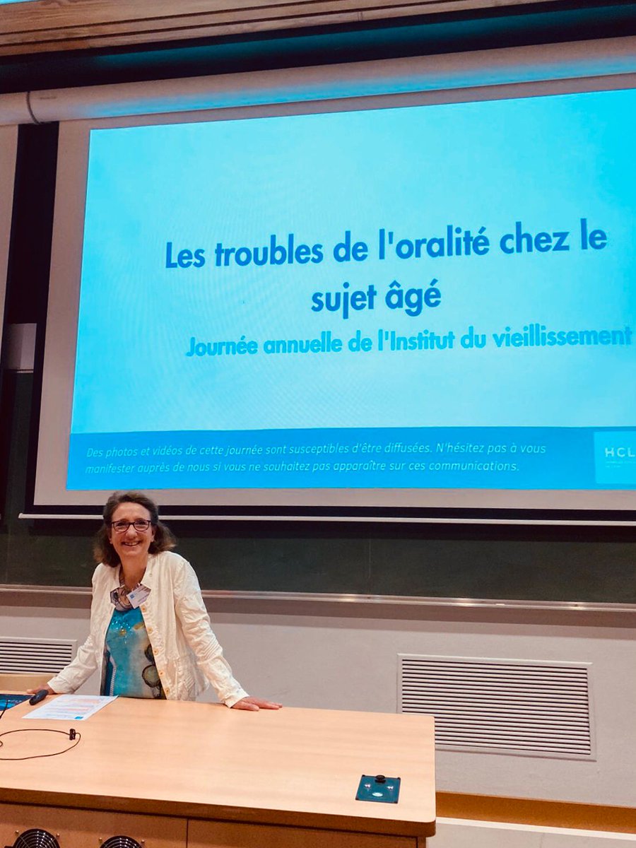 Ouverture de la journée annuelle de l'Institut du vieillissement (iVie HCL) avec la Dr Géraldine Martin-Gaujard, directrice de l'iVie et gériatre au service de médecine du vieillissement - SRR à l'hôpital Edouard Herriot #TeamHCL. 
🧵Suivi des temps forts de ce mardi 27 juin ↩️
