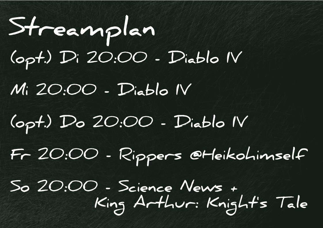 The_Gentlymad_Scientist (@the_gent_sci) on Twitter photo Streamplan!
(Hoffentlich) jede Menge #DiabloIV.
Fr - Rippers bei <a href="/heikohimself/">heikohimself</a> - als myself. Quasi. Das wird toll!
So - Immunsystem der Fledertiere, #Endometriose, #LastofUs Pilz und sein biologisches Vorbild
#EDENstreet #twitchDE #Wissenschaft #Wisskomm Streamplan!
(Hoffentlich) jede Menge #DiabloIV.
Fr - Rippers bei <a href="/heikohimself/">heikohimself</a> - als myself. Quasi. Das wird toll!
So - Immunsystem der Fledertiere, #Endometriose, #LastofUs Pilz und sein biologisches Vorbild
#EDENstreet #twitchDE #Wissenschaft #Wisskomm