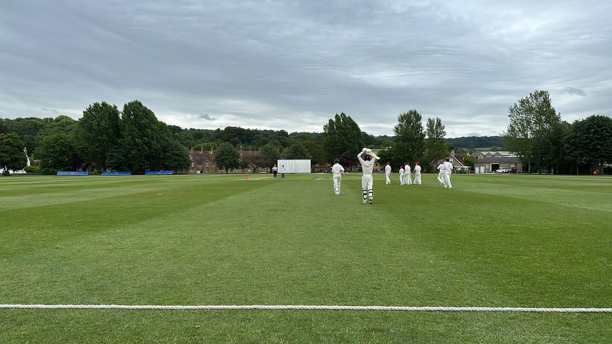 Day 2 of the #RuthStraussFoundation #CricketWeek is underway. Sherborne U14s are batting against Haileybury U14s and Stowe U14s are batting first against Cheltenham U14s.