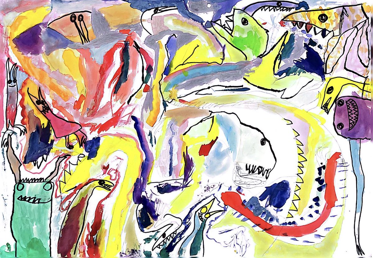 Abtin2016_kh's tweet image. Watercolor painting by 4 years old artist mahdyar 
Mental imagination 
2 $xtz

objkt.com/asset/KT1NzLWg…