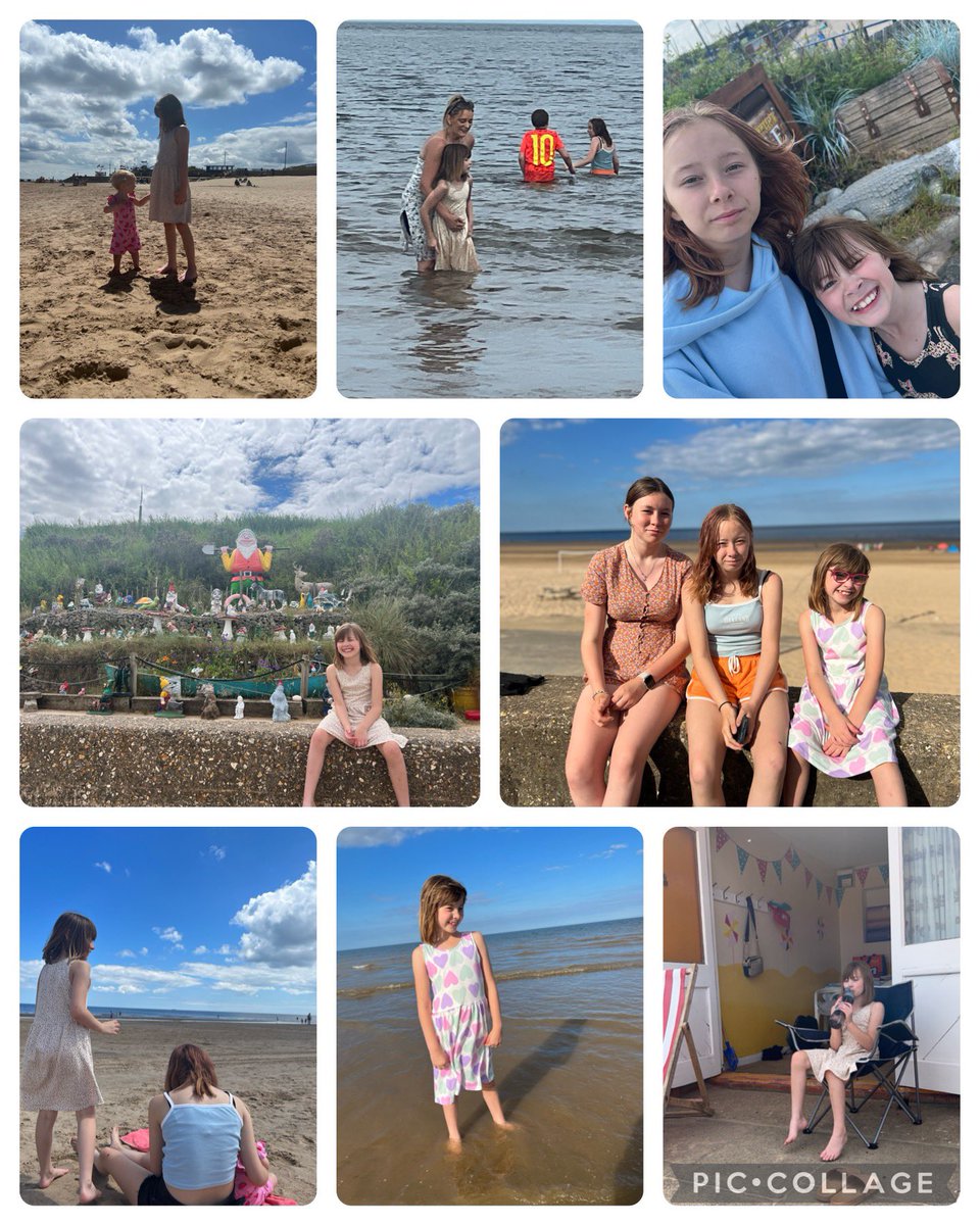 elishaharman's tweet photo. What a great weekend we had. Both days spent at the beach, fish and chips, building sandcastles, lots of games on the sand, adventure golf and Millie went into the sea, right up to near enough her shoulders at one point. @GrimoldbyYear3 @grimoldbyschool https://t.co/2vO7TF9V3S