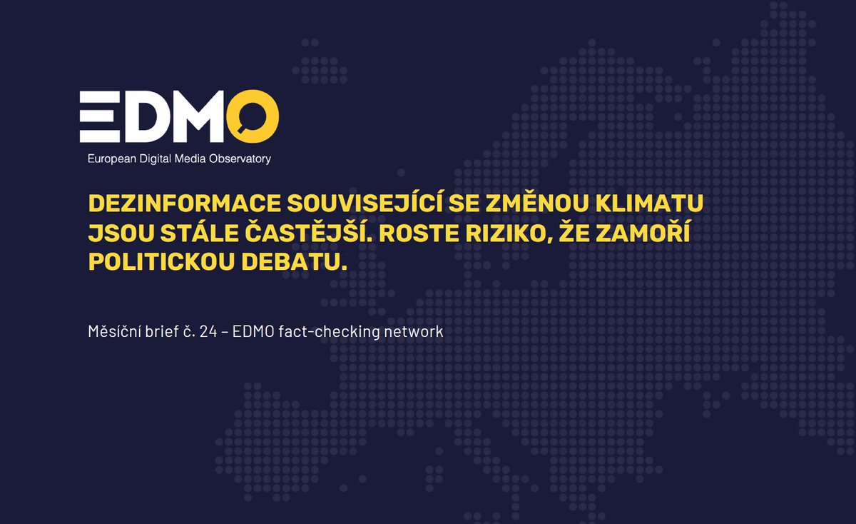 🇪🇺Jaké trendy v dezinformacích napříč #EU zaznamenala #EDMOeu Fact-checking network? 

Pravidelný brief si tentokrát můžete přečíst i v češtině!

#dezinformace #factchecking

cedmohub.eu/cs/prectete-si…