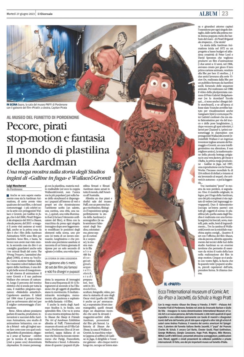 Luigi Mascheroni (@luigimascheroni) on Twitter photo Sono stato a Pordenone al <a href="/paffpordenone/">PAFF! INTERNATIONAL MUSEUM OF COMIC ART Pordenone</a> a visitare la grandiosa mostra sulla <a href="/aardman/">Aardman</a>, lo studio di animazione britannico vincitore di più premi Oscar. Mio pezzo su <a href="/ilgiornale/">ilGiornale</a> ilgiornale.it/news/politica/… #wallaceandgromit #shaun Sono stato a Pordenone al <a href="/paffpordenone/">PAFF! INTERNATIONAL MUSEUM OF COMIC ART Pordenone</a> a visitare la grandiosa mostra sulla <a href="/aardman/">Aardman</a>, lo studio di animazione britannico vincitore di più premi Oscar. Mio pezzo su <a href="/ilgiornale/">ilGiornale</a> ilgiornale.it/news/politica/… #wallaceandgromit #shaun