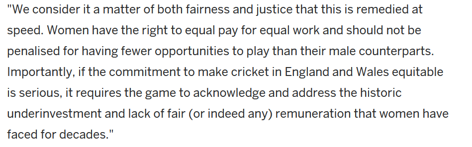 kuks's tweet photo. I shouldn't be, but I am surprised by the wage gap in England cricket. Important work by the Independent Commission for Equity in Cricket. 

https://t.co/L0CyE2mTIn https://t.co/vWPbDLp0qV