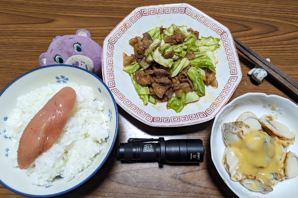 hg4eHPzmvVIEmWD's tweet photo. 野菜炒め、帆立、明太子♥🦸(´-(ェ)-`;)🍚
#ライトアンドフード #SUREFIRE #D3FT #HaleyStrategic #シュアファイア https://t.co/oVeHPVWGJP