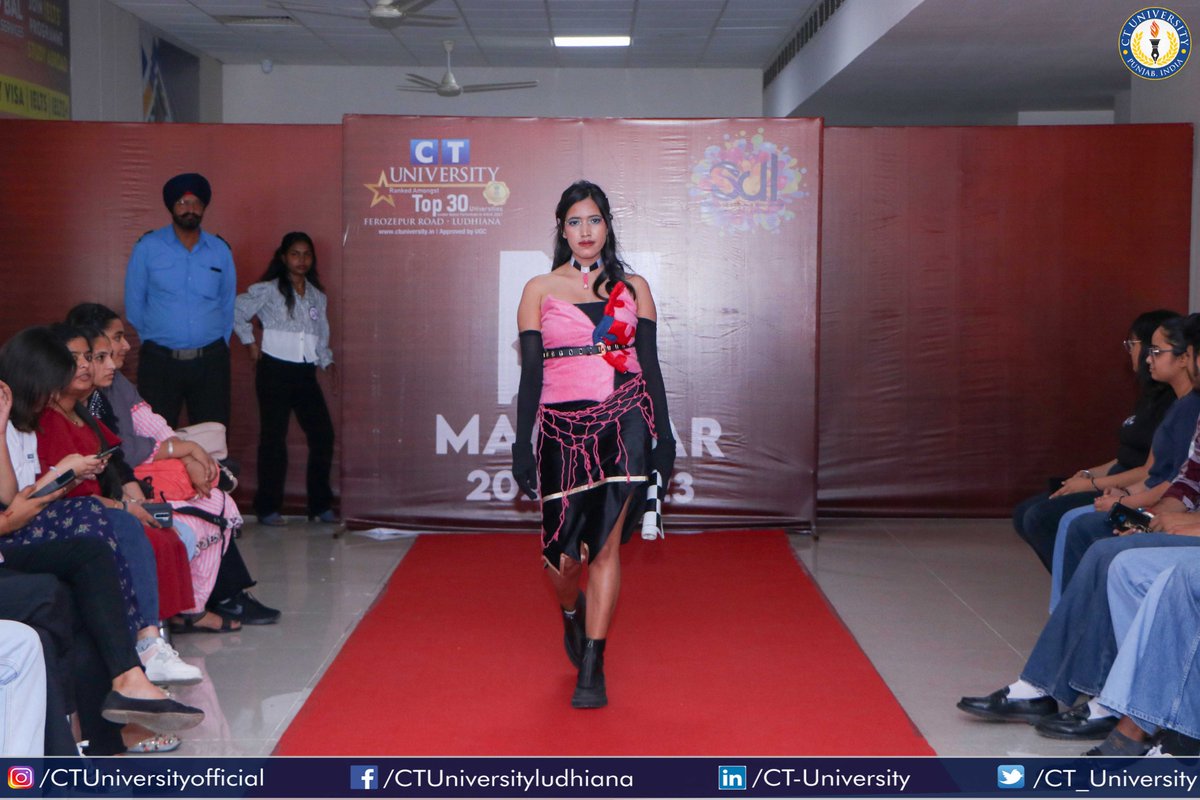 CT_University's tweet photo. Mayassar 2023- The Designer's Collection🏆

#CTian Ms. Varsha Rawat takes us on a mesmerizing journey with her theme, 'Indoor Games.' 🌟 Witness the fusion of style and nostalgia as she unveils her captivating collection.

#CTU #Mayassar2023 #thedesignerscollection #SODAI #CTU https://t.co/74G5sP3Nxx