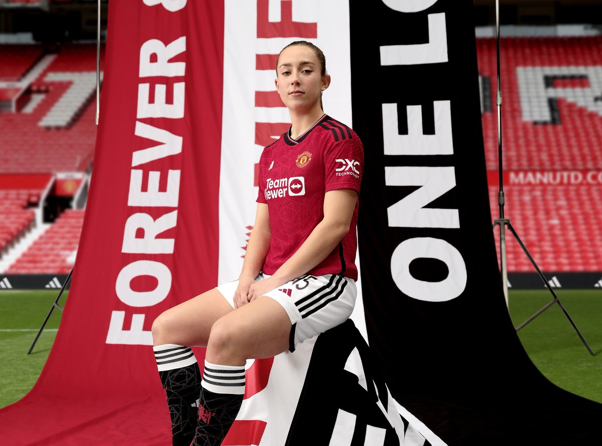 Excited to rock the new Manchester United home kit for the 2023/2024 season! Ready to showcase the strength, unity, and determination of our incredible team. Let's soar to new heights together! ⚽️💪 #MUWomen #NewKit #UnitedTogether #RedDevils 🛑