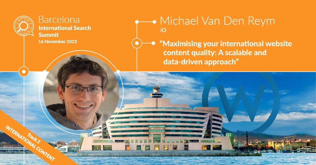 Barcelona, here I come!  Love to share my knowledge on maximizing international content quality  #SearchConference #BarcelonaSpeaker #SEO