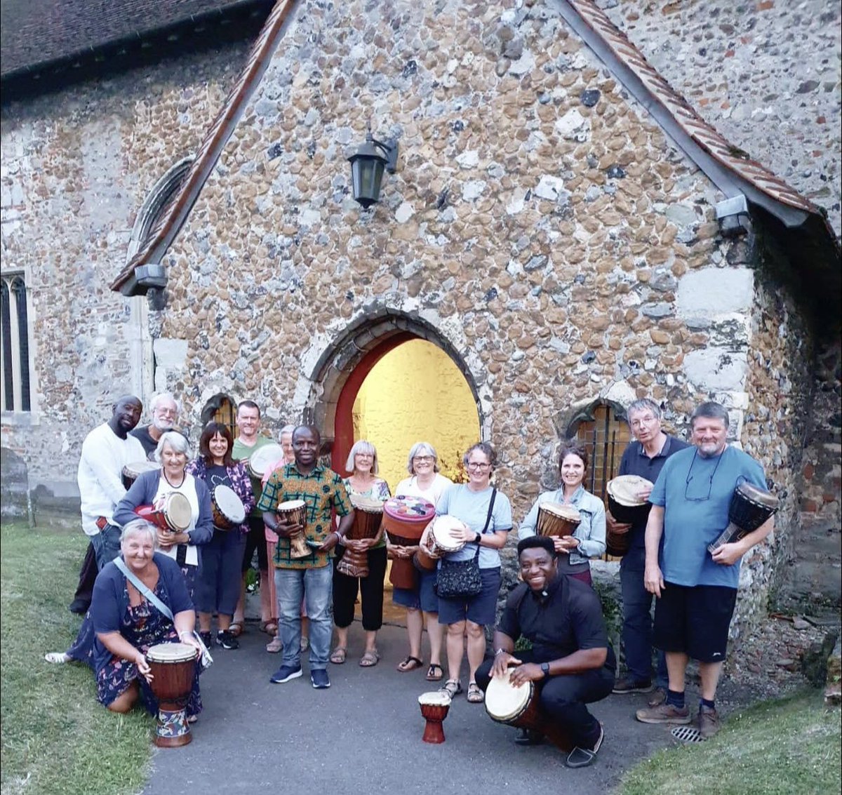 appiahaka's tweet photo. Yesterday we had an excellent workshop on Djembe drumming with Lucky Moyo @churchofengland @chelmsdio #maldonfestival2023 https://t.co/HHjLuw0p3x