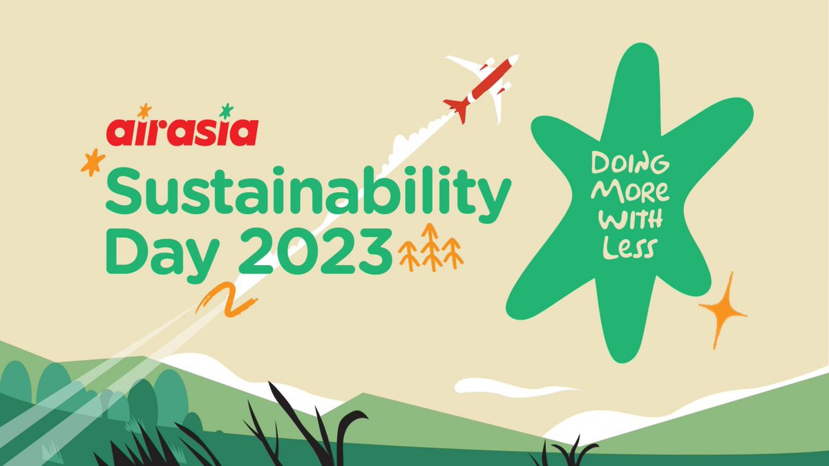airasia's tweet photo. Here's to greener skies! 💚✈️☁️
#AirAsia hosts its first ever #SustainabilityDay. 🍃♻️

Read the full story. 👉 https://t.co/nwfFBCHdxu

#CapitalA #FlyAirAsia #FlyTheWorldChampion #DoingMoreWithLess #Aviation #Sustainability #EcoFriendly #EnvironmentallyFriendly #EnergyEfficient https://t.co/X7nvOFNunL