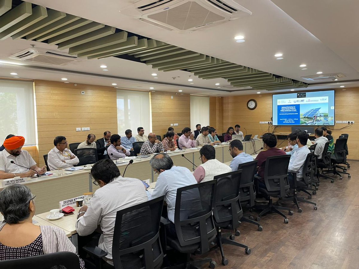NITIAayog's tweet photo. #NITIAayog organised National Workshop on Water-Energy Nexus in Policy Landscape under India Climate & Energy Modeling Forum (#ICEMF).
Issues related to Water-Energy Nexus were discussed with various stakeholders; and @WRIIndia & @CEEWIndia presented their research findings. https://t.co/clcmmKn7aw