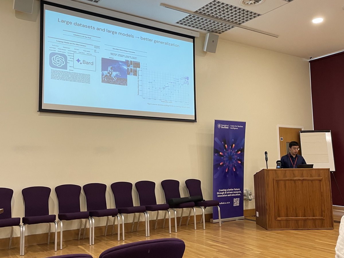 drmarkstevenson's tweet photo. Multimodal AI workshop starting with Yutin Chen’s (Google Deepmind) keynote #multimodalai23 https://t.co/NmSssDIIw4