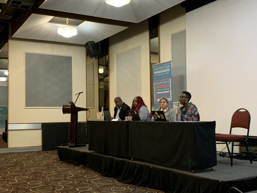 Sanyu Awori speaking about systemic discrimination and the need for a gender responsive #BindingTreaty on #BizHumanRights giving examples of women in the tea and garment industries emphasizing the need to challenge corporate power <a href="/AWID/">AWID</a> <a href="/LHR_SA/">Lawyers for Human Rights</a>