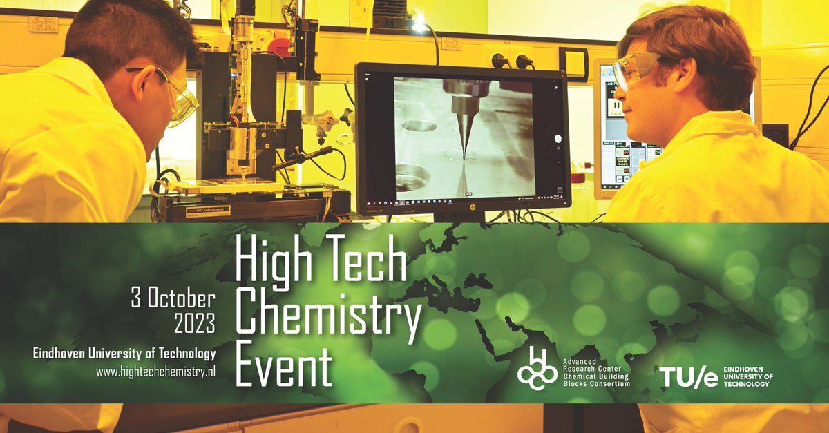 Hightech Chemistry, the enabler for a circulair society. An event for innovators in R&D to hear about technological developments in academia and to share their needs from an industry perspective. Join us on October 3rd. see: bit.ly/3PwuvOk