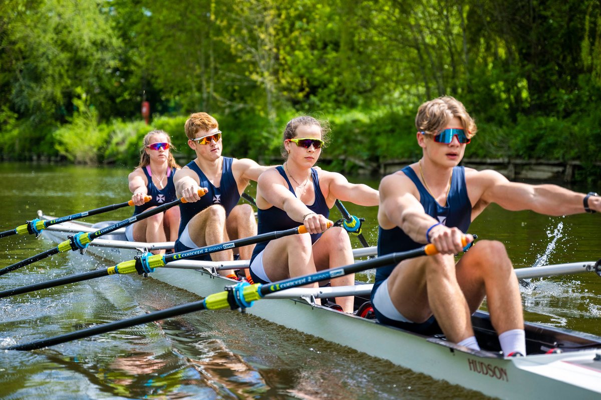 ShrewsburySch's tweet photo. Today is the first day of the 2023 Henley Royal Regatta - good luck to all the Shrewsbury crews that are taking part in this year's competition. #RSSBC #HRR23 https://t.co/DSrJ7reHkP