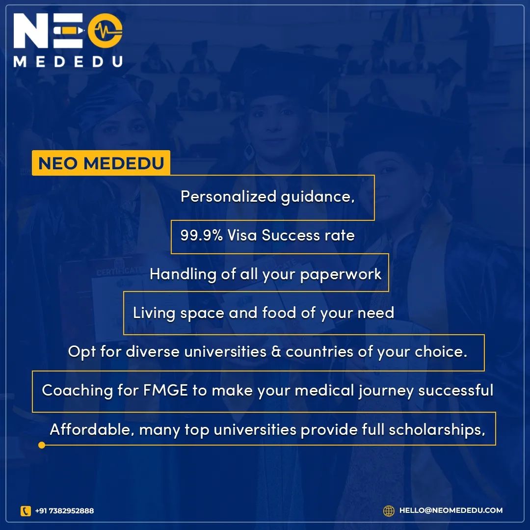 With over 30 years of experience, we are dedicated to helping aspiring doctors achieve their MBBS Abroad.
👉 Personalized guidance ; end-to-end support.
👉 Trusted partnerships with NMC approved and WHO listed universities.
📞 +917382952888
#NeoMedEdu  #MBBSabroad #education
