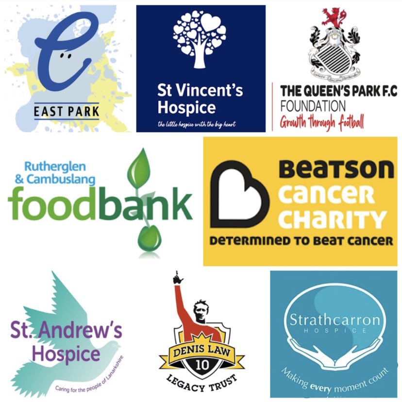 It's #CharityTuesday so we wanted to give a wee shoutout to our 2023 branch charities and ask everyone to join one of their fundraising events.

@EastParkGlasgow  @Beatson_Charity 
@CR_Foodbank  @strathcarron1 
@DenisLawLegacy @StAndrewHospice 
@QPFCinCommunity  @StVincentsHosp