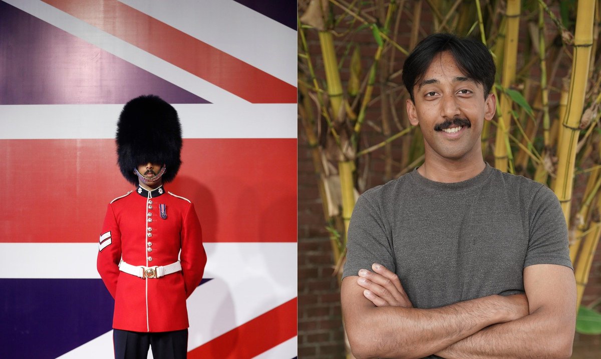 UKinBangladesh's tweet image. We were delighted to have three #ColdstreamGuards members in our #KBP2023 celebration!

One of them was Rohan Ahmed - a British Bangladeshi.

“Thanks to my unit and the High Commission for giving me the opportunity to represent both of my homes, the UK and Bangladesh,” said Rohan