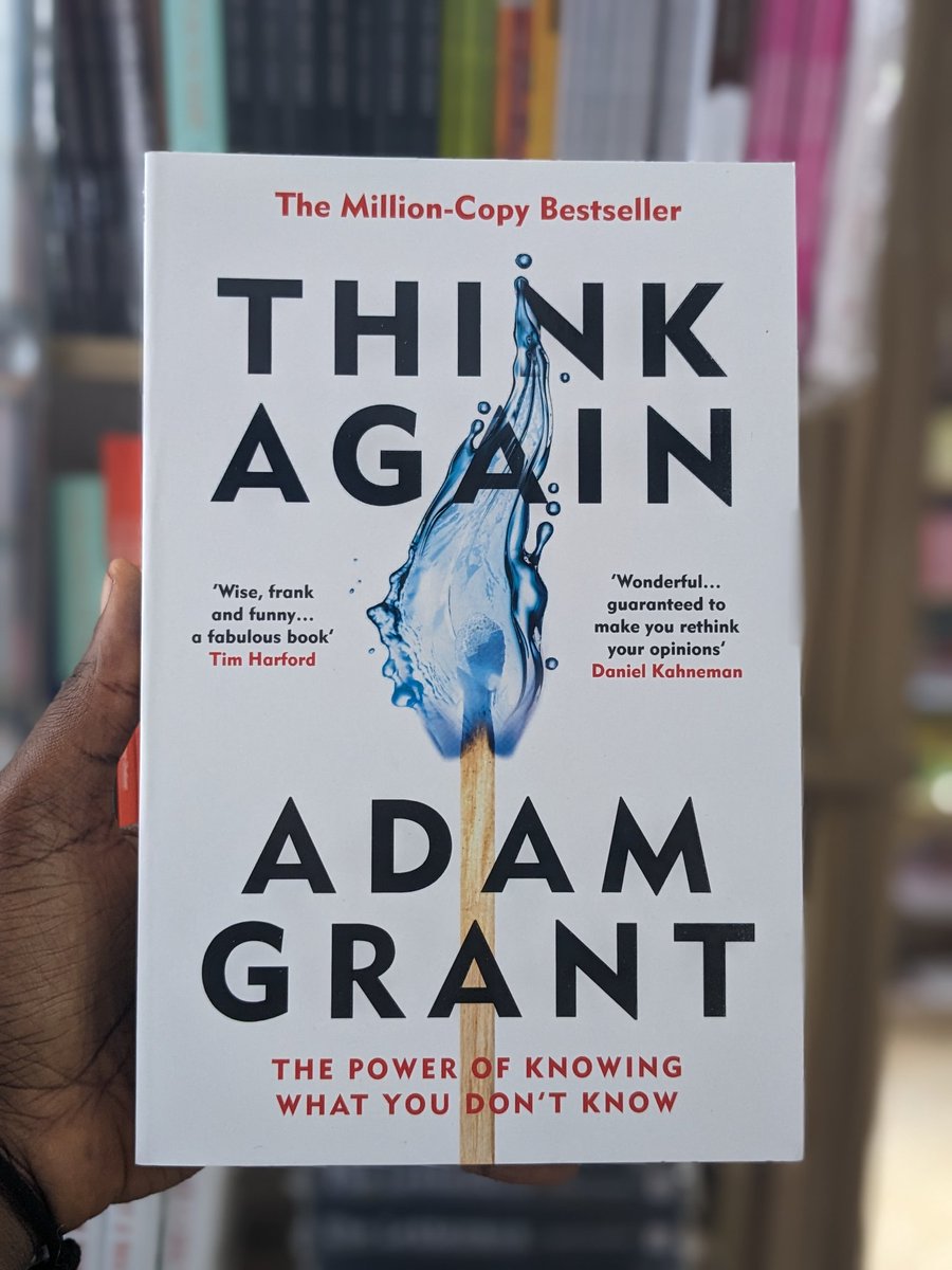 Rovingheights's tweet image. #ThinkAgain: The Power of Knowing What You Don't Know.

By #AdamGrant

NGN 8500
