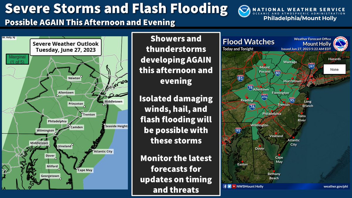 NWS Mount Holly on Twitter "Monday will probably turn out to be