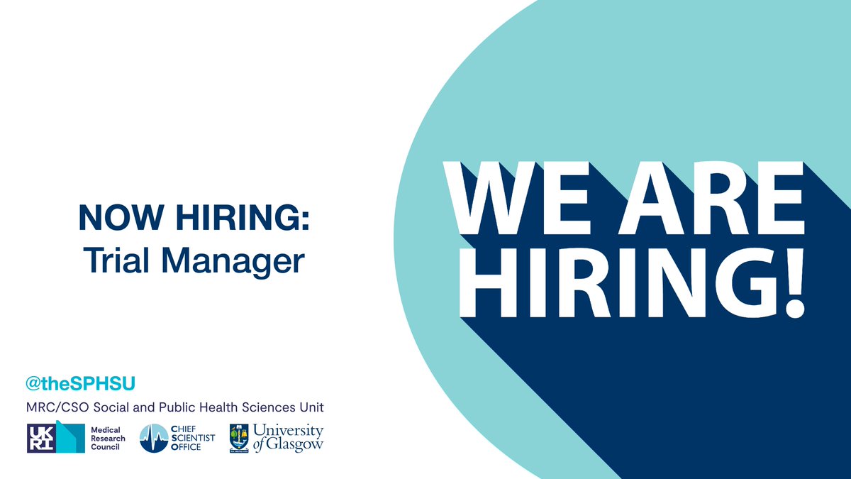 theSPHSU's tweet photo. 📢We’re seeking an experienced Trial Manager to join exciting NIHR Equally Safe at School trial - addressing #GBV in Scottish schools.
FT post to Sep. 2026
More info and apply: https://t.co/V9OHwzfFcL
Closing date: 6th July https://t.co/9euws7EtGR