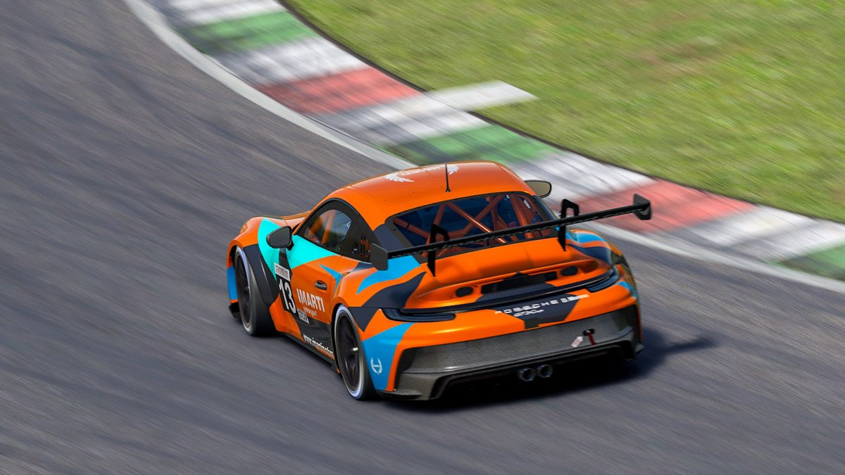 Esta noche sacamos a pasear la bestia!
Desde las 21:30 en el canal twitch.tv/vcseries nueva ronda de Porsche Cup en Mugello!
En esta ocasión ambos equipos con la alineación al completo!
Imarti:
<a href="/DavidPenads/">David Moreno</a> y <a href="/kkirilovOficial/">Кирил</a>
Imarti Alpha:
<a href="/ClemenFernn/">F(Clemente)1</a> y <a href="/HaronKnight/">Haron Knight</a>
🤟🧡