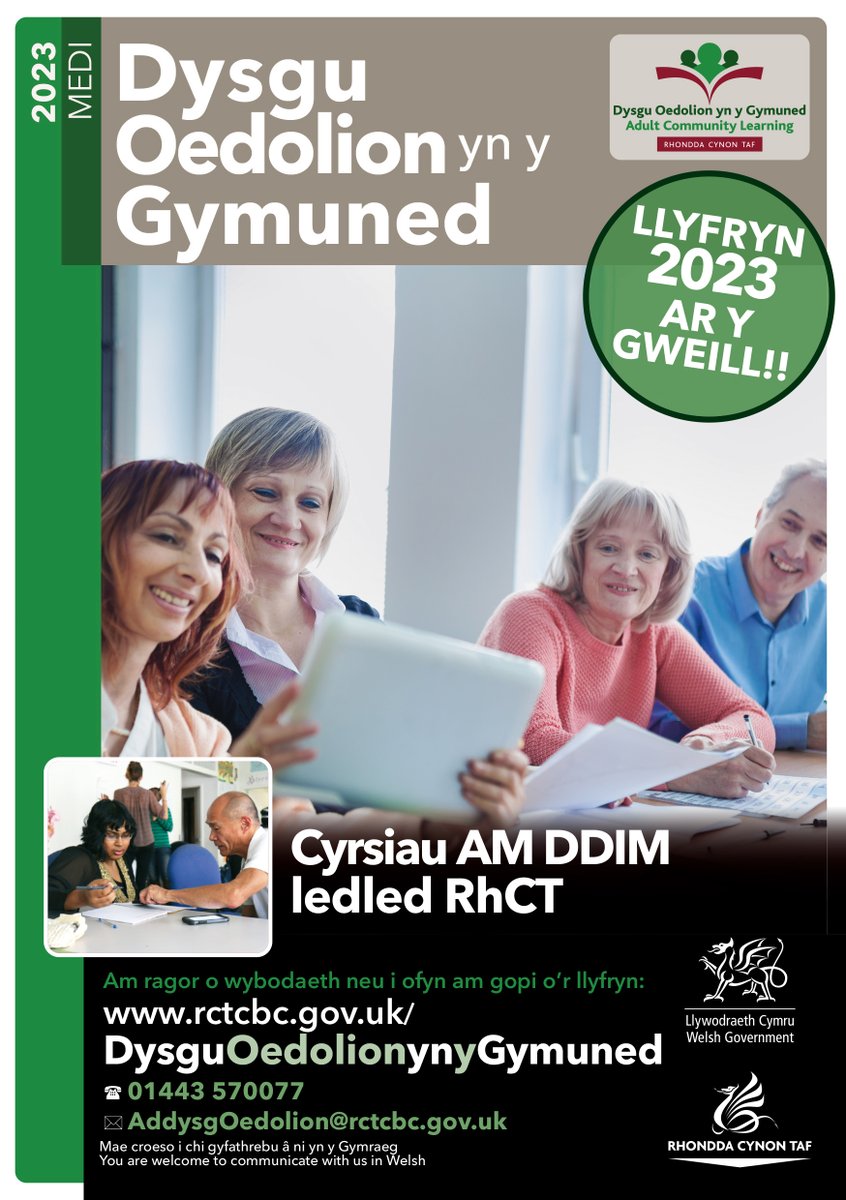 Learn_RCT_Dysgu's tweet photo. #2023Brochure #ComingSoon #AdultCommunitylearning https://t.co/02ZuGkZgE0