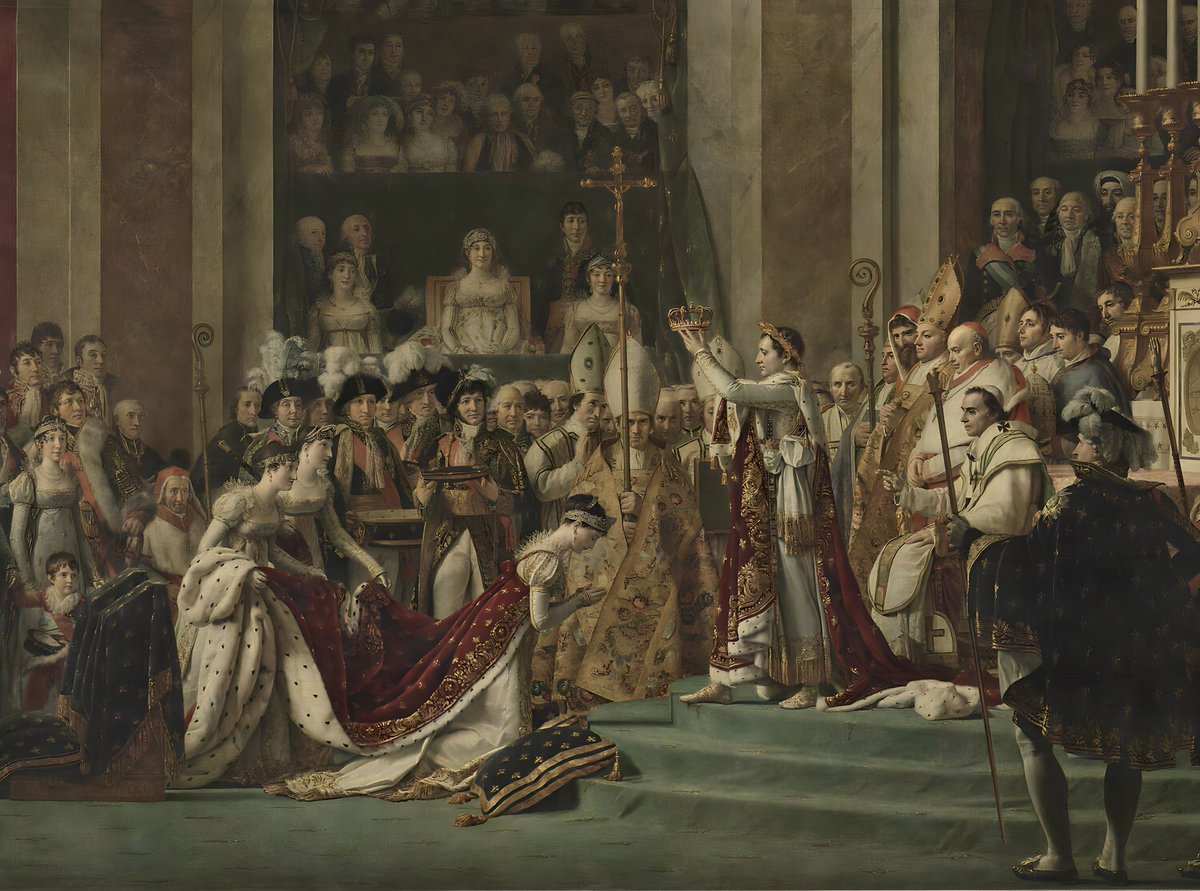 Napoleon Bonapart ve eşi Joséphine'in 2 Aralık 1804 tarihinde Notre Dame Katedrali'ndeki taç giyme törenini gösteren 'Le Sacre de Napoléon' isimli bu meşhur tabloda, bizi, imparator ve imparatoriçeden daha fazla ilgilendiren bir Türk isim var. +