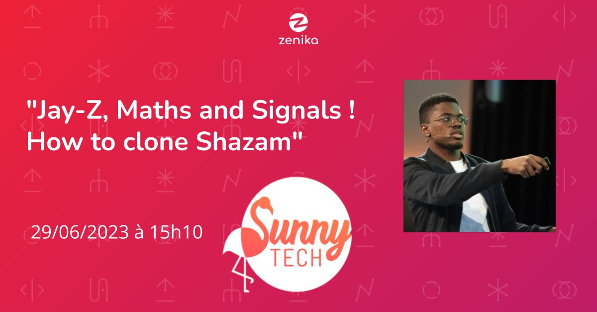[Conférence] C'est au SunnyTech à Montpellier que vous pourrez aller écouter Moustapha Agack : "Jay-Z, Maths and Signals ! How to clone Shazam 🎧". A ne pas rater le 29/06/2023 à 15h10 ! <a href="/zenikaIT/">Zenika</a>