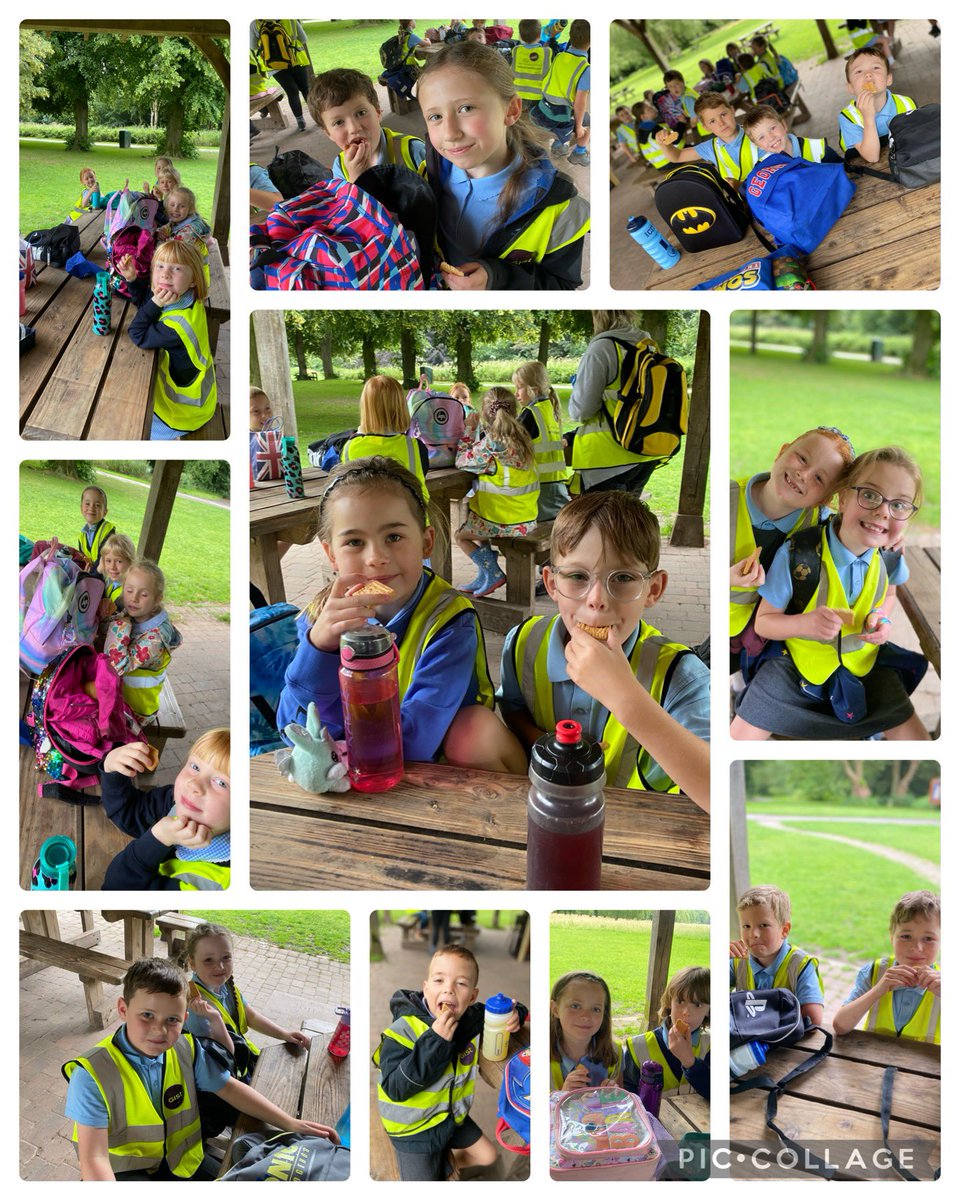 We have arrived at Marbury! Time for a snack before we go exploring… 😋🌳 <a href="/ComberbachLC/">Miss Cooke</a> <a href="/ComberbachMissB/">Miss Brown</a>