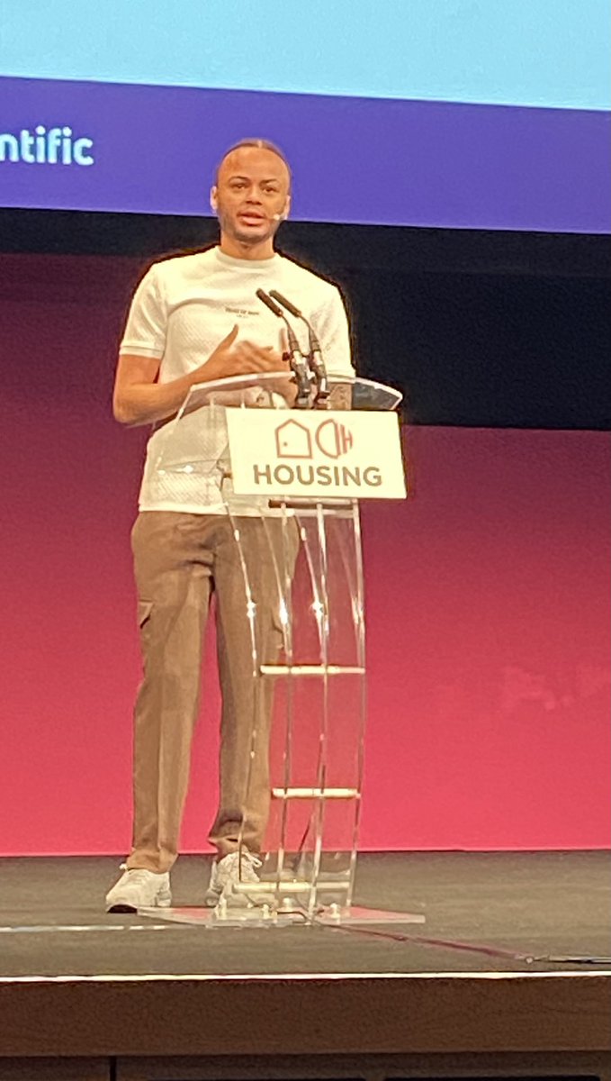 @KwajoHousing telling @CIHhousing  delegates to remember the basics, be accountable for the quality of people’s homes, look beyond the words written on your websites & listen to tenants properly in order to respond to them. Remember - we’re all human beings. #Housing2023