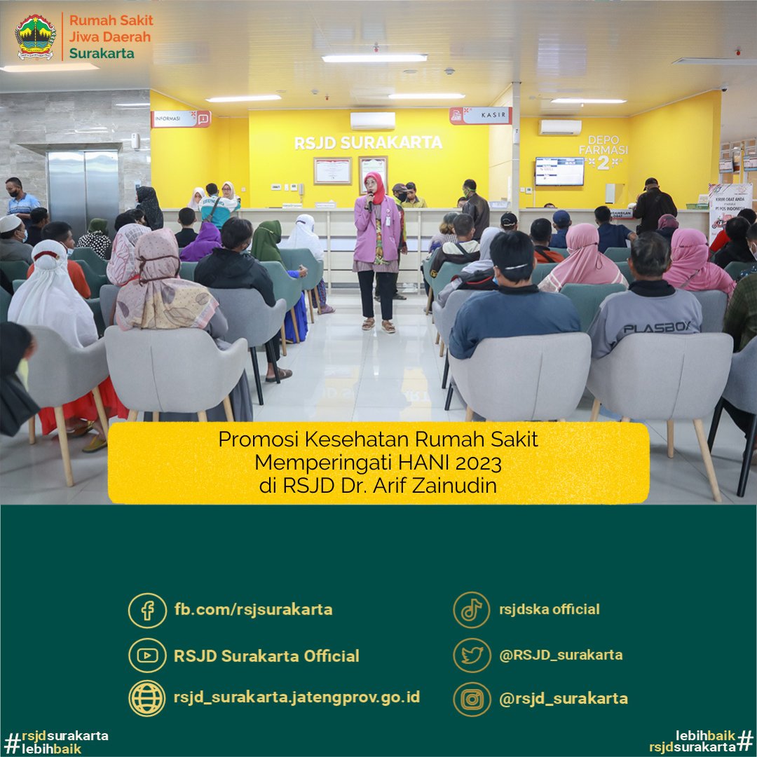 RSJD_Surakarta's tweet image. Sobat sehat, 26 Juni kemarin kita memperingati Hari Anti Narkotika Internasional (HANI) 2023 lho. Menyambut HANI  2023, RSJD Dr. Arif Zainudin mengadakan Promosi Kesehatan Rumah Sakit (PKRS) dengan judul “Perangkap Napza”, pada Selasa (27/6).

#pkrs #rsjddraz #rsjdaz