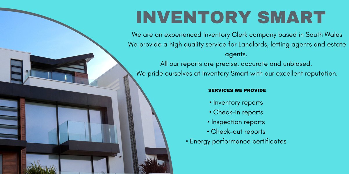 We provide high quality property reports with a quick turnaround.
Get in touch for more information 
inventorysmart.wales@gmail.com
#landlords #lettingagents #estateagents
#Newport #cardiff #cwmbran #chepstow #Caerphilly #barry #penarth #porthcawl #southwales #WhereQualityMatters