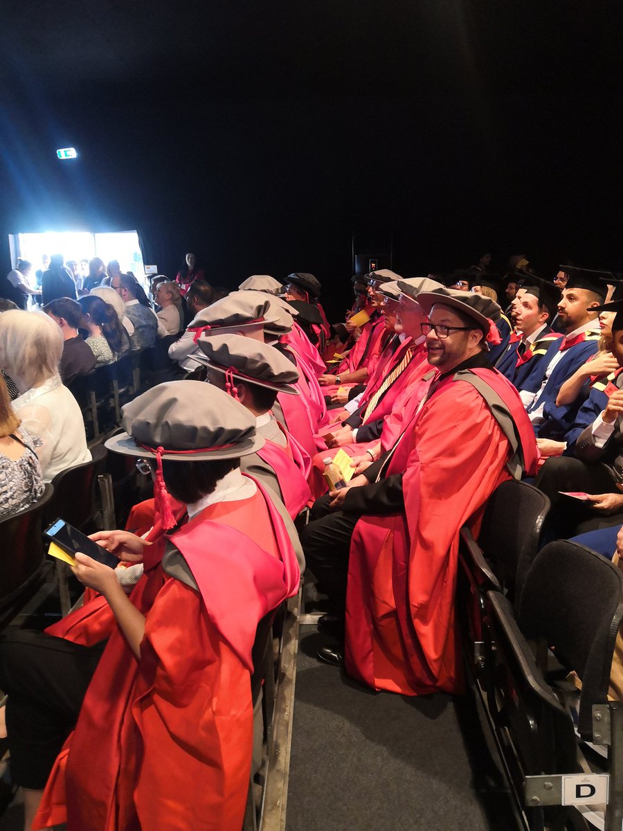 #MDXgrad day 2, starting with not one, but two full rows of Doctors!!!