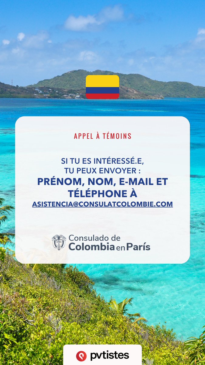 pvtistes's tweet photo. Appel à témoins pour @CancilleriaCol ! 😀

#pvtcolombie #pvtistes #colombie #pvt https://t.co/XtyQgORhfO