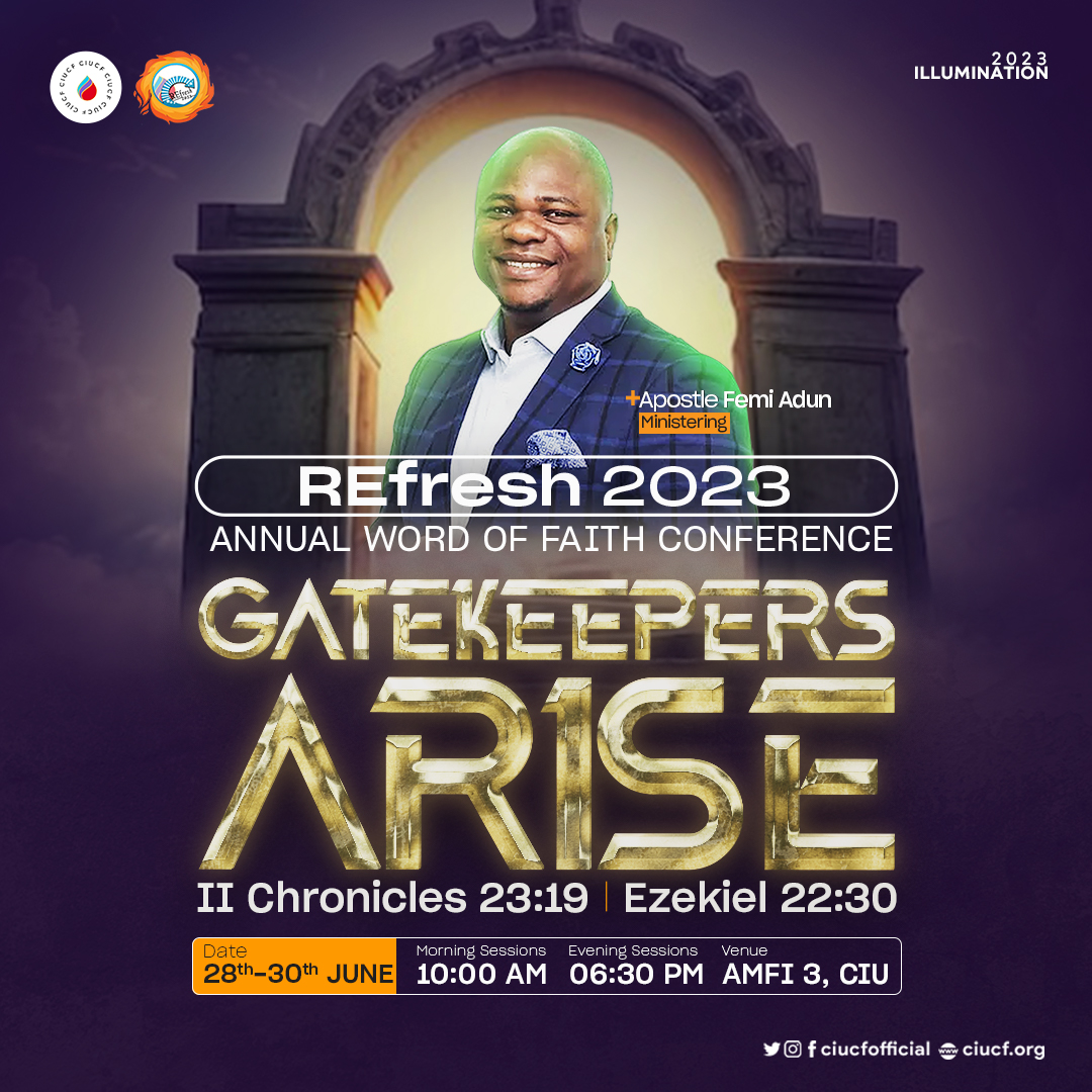 ciucfofficial's tweet photo. Ministering Apostle @femiadun
Prepare to see the manifestation of His glory, come expectant We hope to see you there  #REfresh23 #ciucf #arisegatekeepers #gateandgatekeeper #yearofillumination https://t.co/VsfH4lekdf