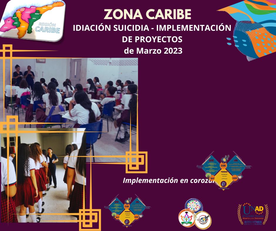 ElOIRdelaRegion's tweet photo. #OIRNodoZCAR Proyecto de Transformación Social : Prevención Ideación Suicida en @UnadCorozal jóvenes escolarizados básica secundaria y en promoción de la salud mental , creando una ruta de atención primaria en la IE, con #practicaspsicologia y Psicología Clínica de la Institución https://t.co/YWbwyBAcjf