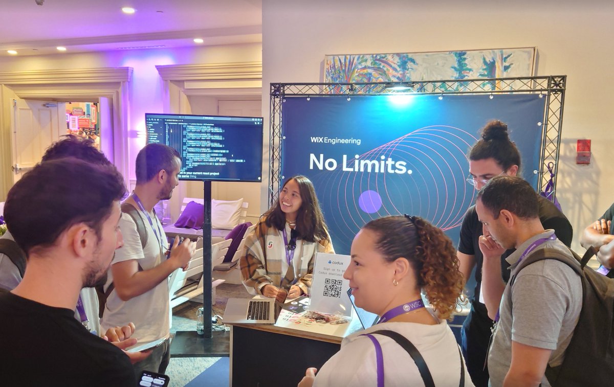 WixEng's tweet image. ✅ Cool swags
✅ Super talented developers to meet
✅ @CoduxIDE hands-on demonstration
✅ Beautiful @stylableio stickers
Come and visit our booth at #ReactNext!
#ReactNext23