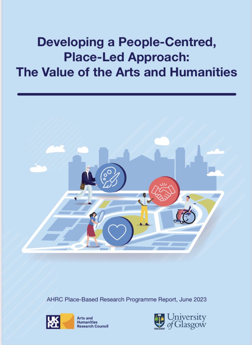 New! @ahrcpress Place Programme report is now online. Outlines how work within the arts and humanities is advancing a people-centred, place-led approach that can deliver positive benefits for people and place. ⬇️ #placebasedresearch gla.ac.uk/media/Media_97…