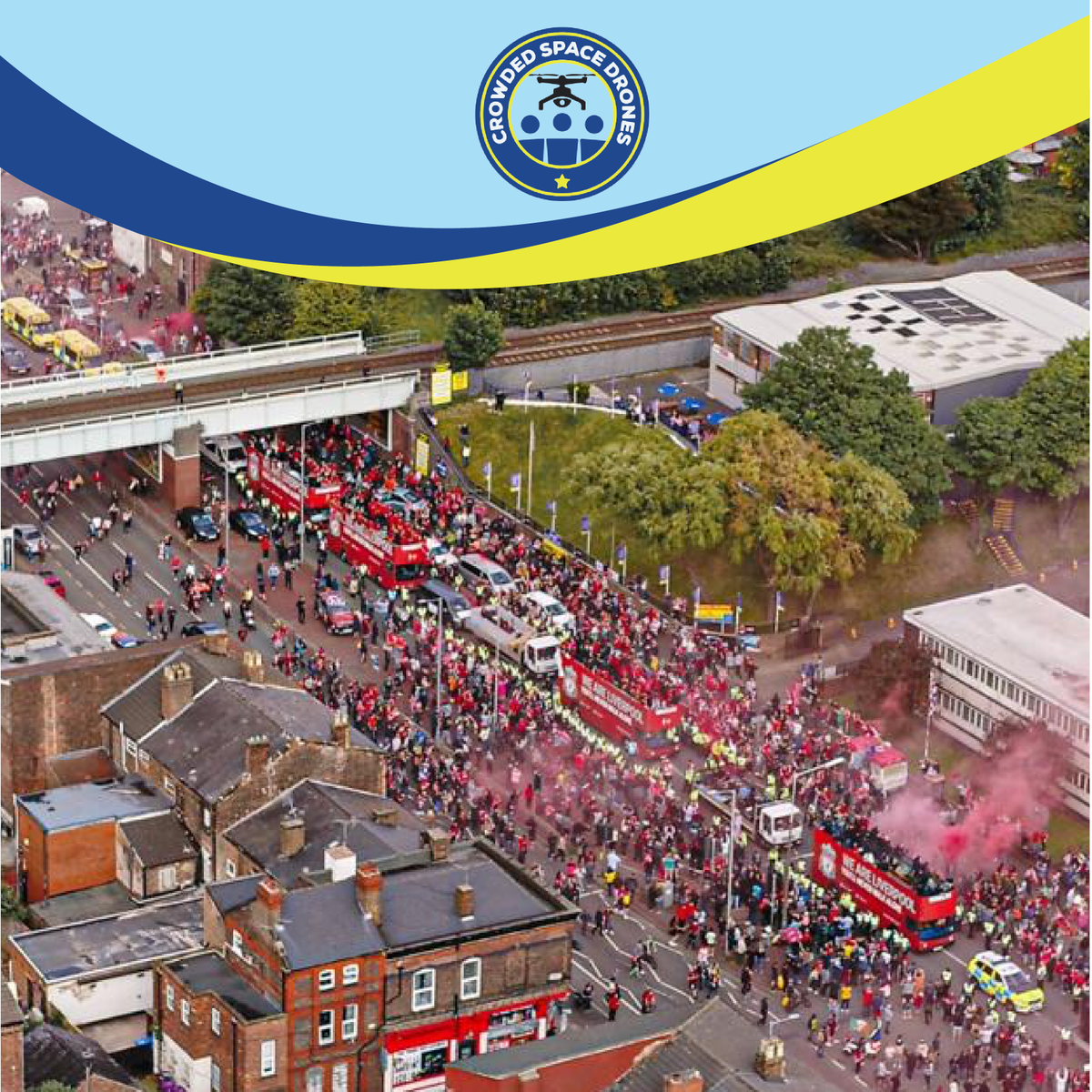 CrowdedSpaceUAS's tweet photo. Q: What do you do if you need to manage Crowd Safety for a 10-mile-long route for a major parade?  🤔

A: You bring in Crowded Space Drones! 🎉 

@LFC  @lpoolcouncil 

#LiverpoolTrophyParade #Crowdedspacedrones #Crowdsafety #Crowdmanagement https://t.co/HDZFu1niCq