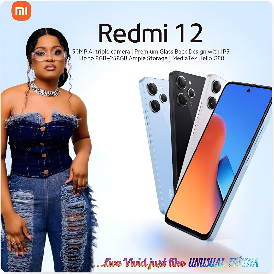 KarimatKadir's tweet photo. Don't forget to buy a Redmi 12 today🥰.
Live Vivid just like @unusualphyna 
Life is beautiful 😍

PHYNA STAR POWER
PRAYERS FOR PHYNA
#Phyna𓃰
#redmi12newarrival https://t.co/xd4jEqimJY