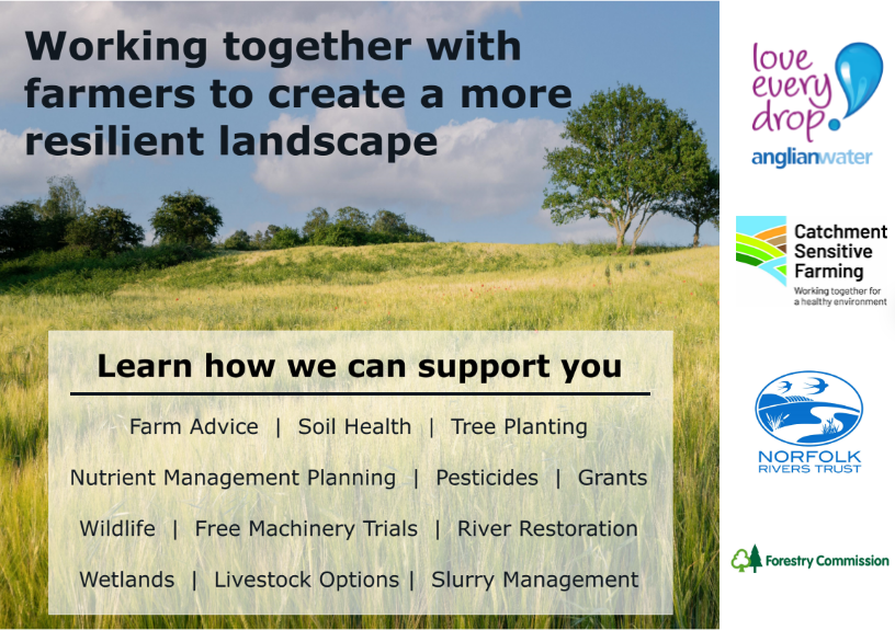 Visit the Land &amp; Water hub <a href="/norfolkshow/">Royal Norfolk Show</a> on 28 &amp; 29 June 🌳 🌲 💦 
Specialists available to offer advice on grants &amp; support for farmers &amp; landowners, from <a href="/ForestryComm/">Forestry Commission</a> <a href="/AnglianWater/">Anglian Water</a> <a href="/NaturalEngland/">Natural England</a> &amp; <a href="/N_Rivers_Trust/">Norfolk Rivers Trust</a>