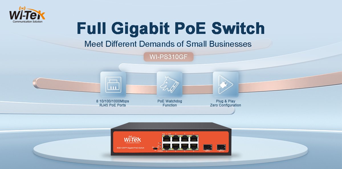 The function of WI-PS310GF is similar to that of WI-PS318GF. If you need less RJ45 PoE ports, WI-PS310GF is a better choice.

#WiTek #CCTVSurveillance #cctvinstaller #CCTVSecurity #CCTV #smbmarketing #WiTekswitch #network #switch #poeswitch #poe #cloud #gigabitswitch