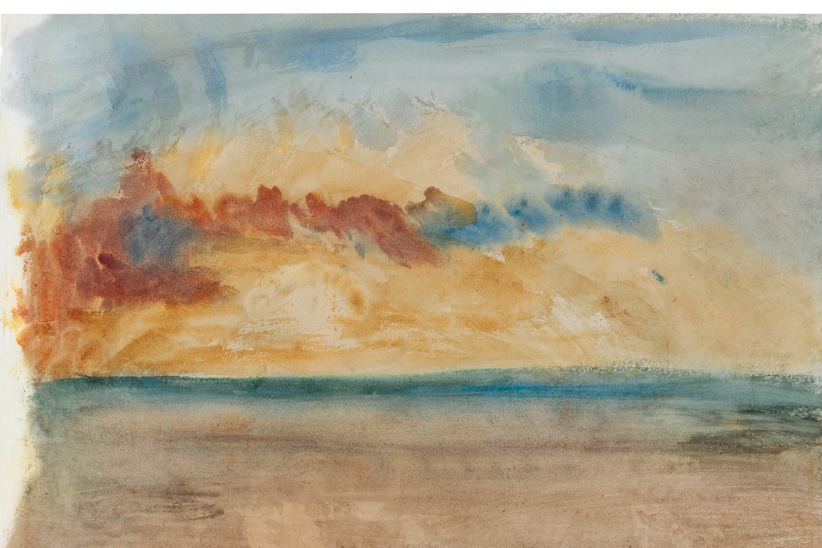 Morning. 
#Tuesday #June27th2023 #JMWTurner 
#Sunrise #Margate ? #Watercolour 
Estimated c. £600,000 at @ChristiesInc #London July 4th 2023.