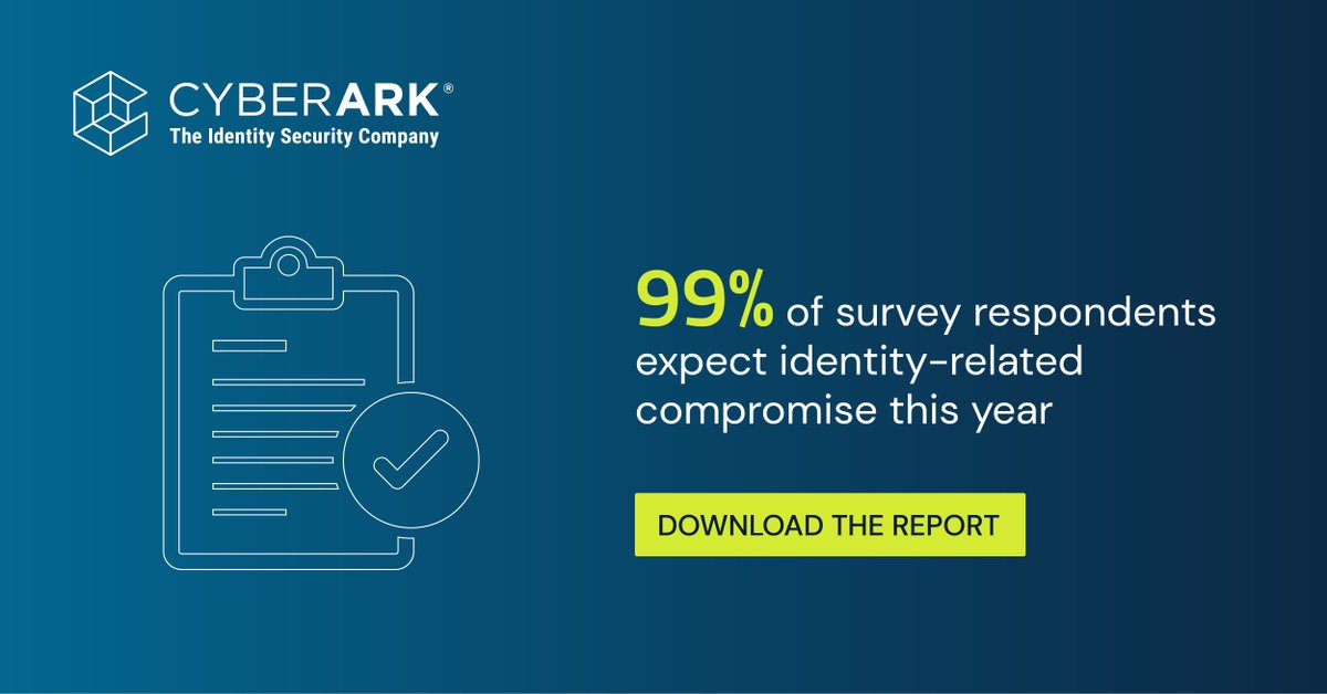 CyberArk's tweet photo. As business leaders push for digital acceleration and operational efficiencies, they must prioritize identity in their Zero Trust cybersecurity strategy. Discover the roadmap to success in the CyberArk 2023 Identity Security Threat Landscape report. https://t.co/SVSpHdFxQU https://t.co/GxadBXi641